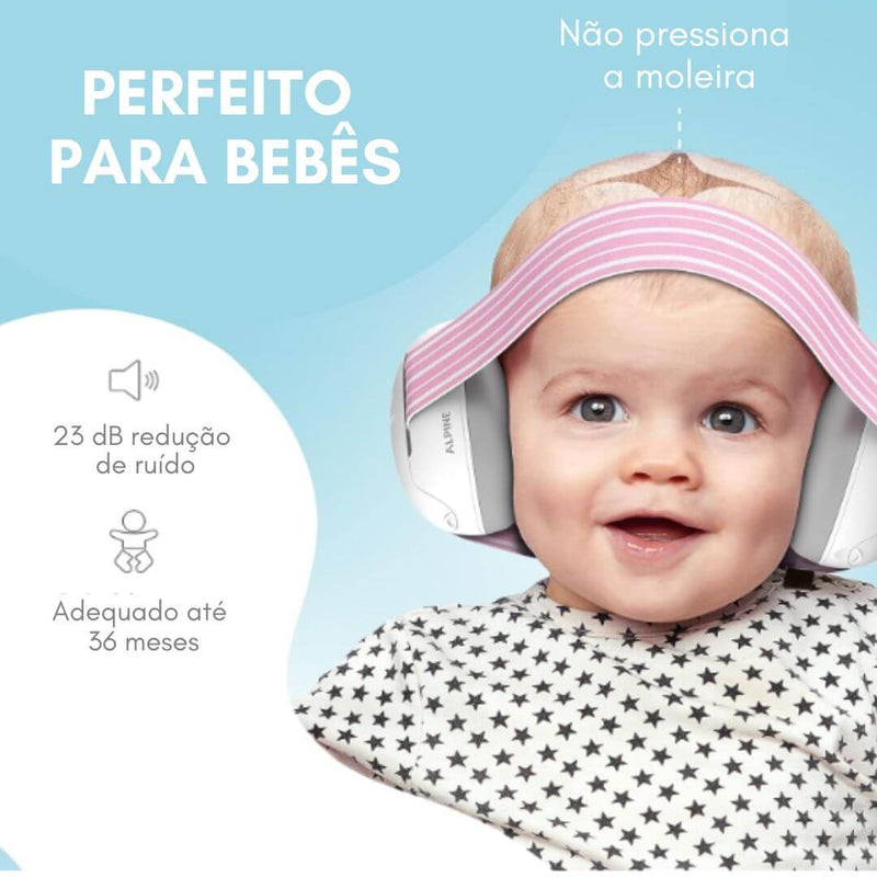 Protetor/Abafador Auricular de Som para Bebês