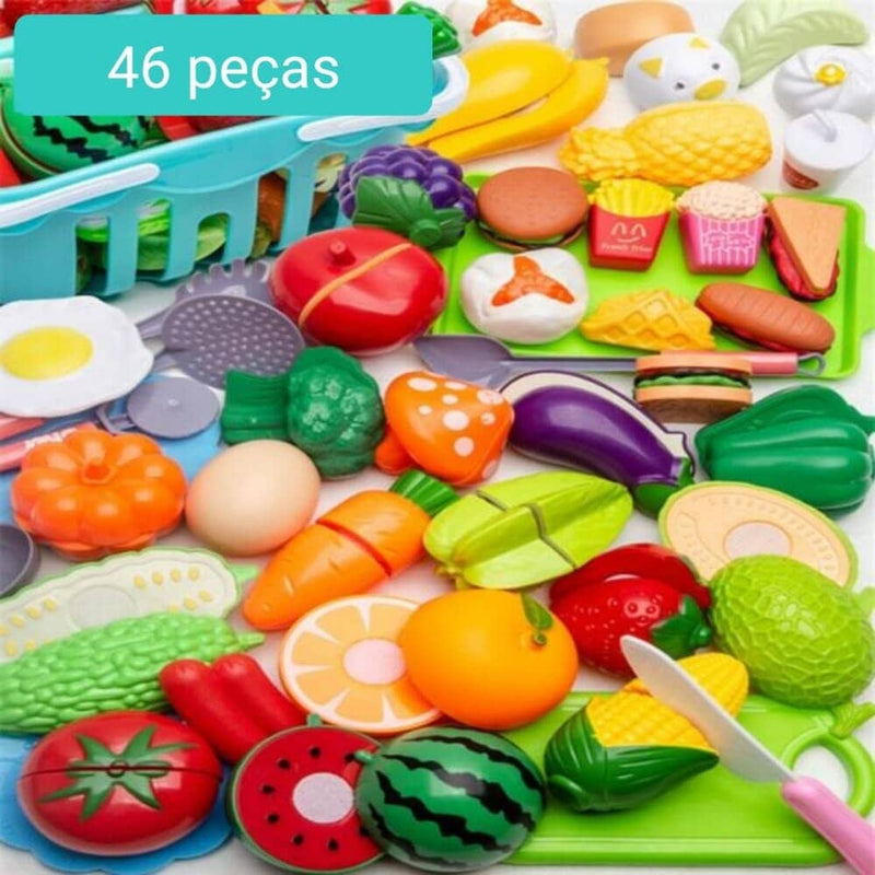 Brinquedo de Comidinhas Divertidas Velcro